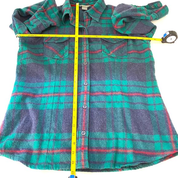 Natural Reflections 2 PACK Long Sleeve Plaid Button Down Shirt Top Large - Picture 3 of 15